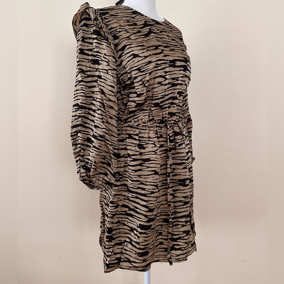 NWT RAILS Ora Ruffle Long Sleeve Minidress In Canyon - Picture 6 of 11